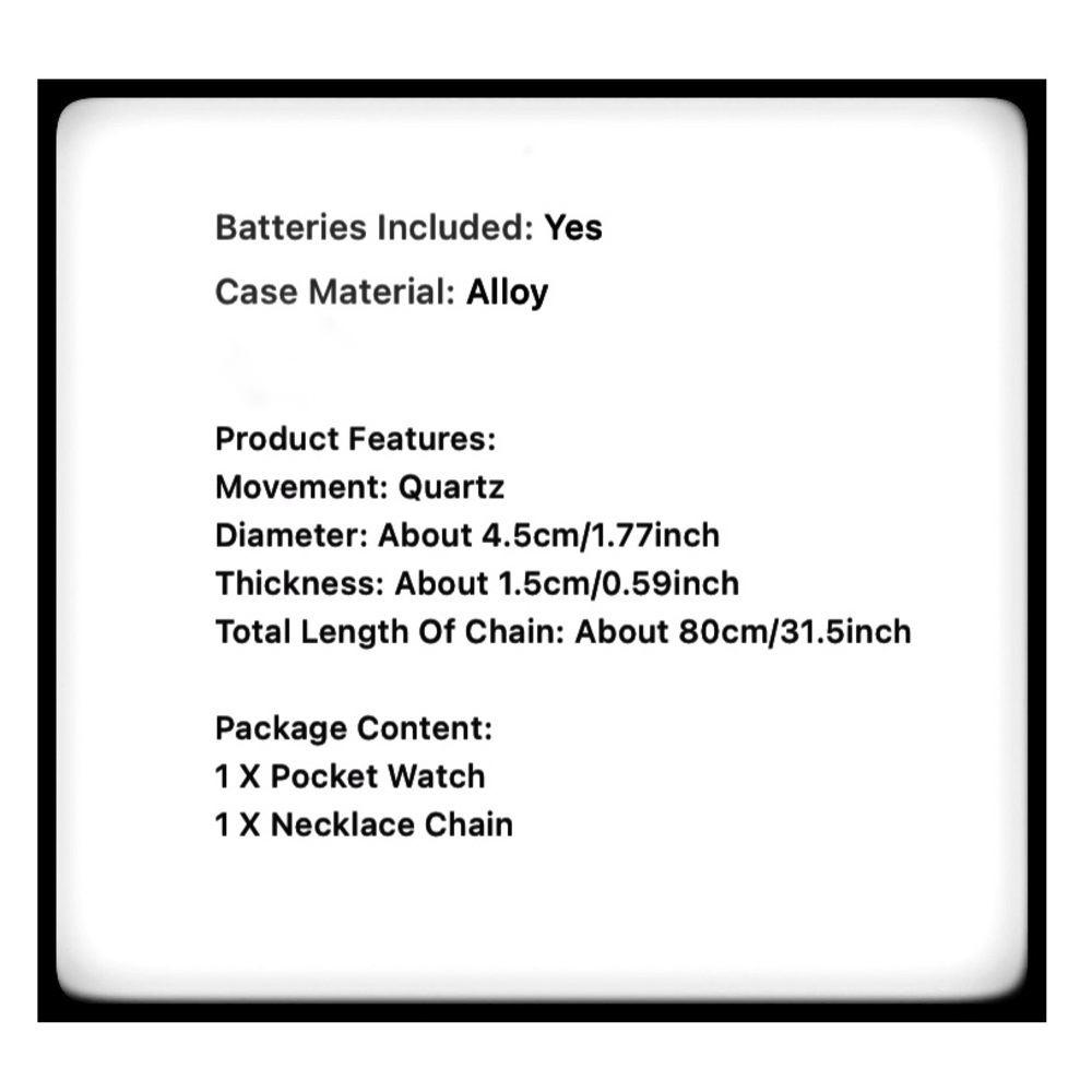 Pocket Watch US Marine Corps Steampunk Chain Quartz Watch Analog Retro Pendant - Picture 9 of 15